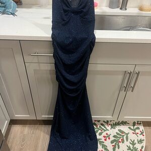 Elegant Navy Blue Gown